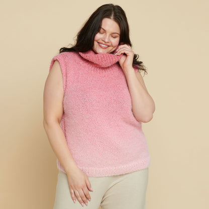 Caron Classically Comfortable Sleeveless Long Neck Knit Vest Caron Classically Comfortable Sleeveless Long Neck Knit Vest