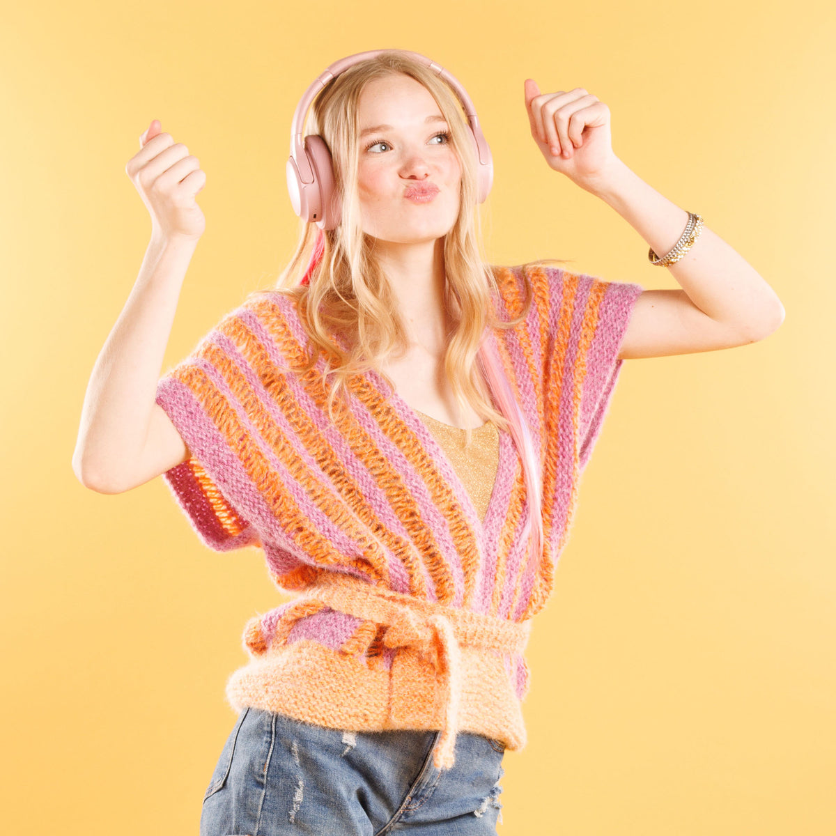 Knit Top made in Caron Colorama Halo Perfect Phasing Yarn