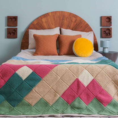 Caron Knit Motif Mountain Peaks Knit  made in Caron One Pound  yarn