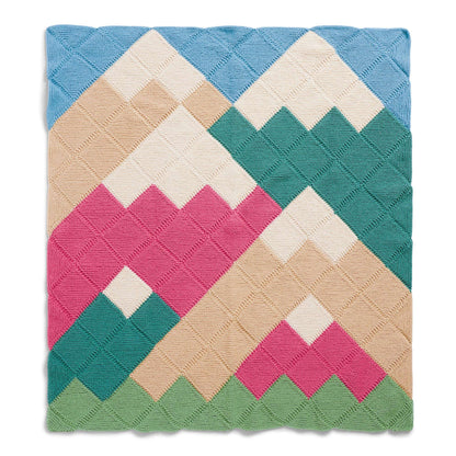 Caron Knit Motif Mountain Peaks Knit  made in Caron One Pound  yarn