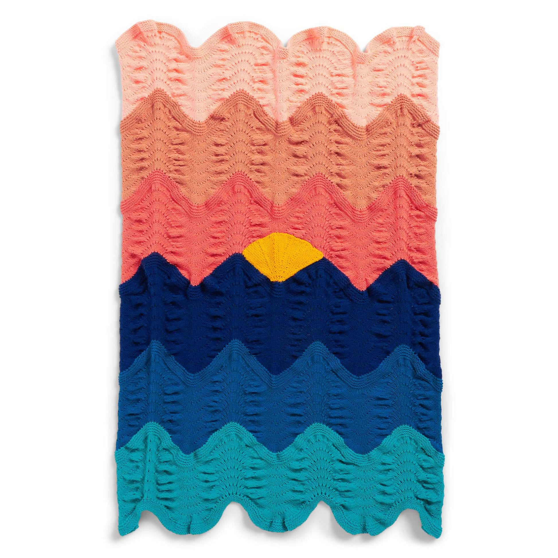 Free Easy Caron Sunset Blanket Knitting Pattern | Yarnspirations