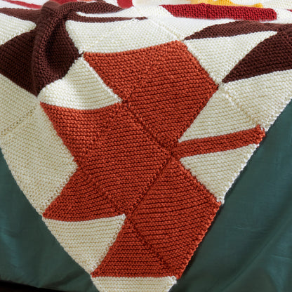 Caron Knit Fall Foliage Blanket Knit Blanket made in Caron Simply Soft Yarn