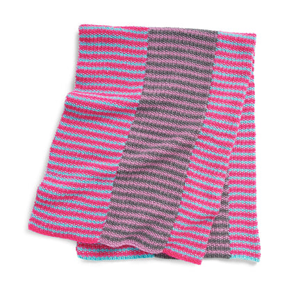 Caron Bright Knit Beach Blanket Knit Blanket made in Caron Simply Soft Yarn