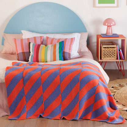 Caron Electric Feel Knit Blanket Caron Electric Feel Knit Blanket