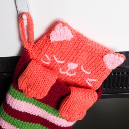 Caron Knit Meowy Christmas Stocking Caron Knit Meowy Christmas Stocking