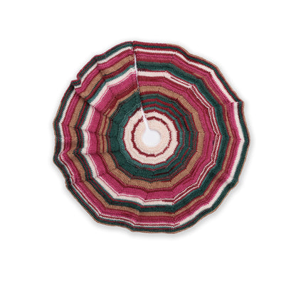Caron Anniversary Holiday Cakes Knit Holiday Cheer Tree Skirt Caron Anniversary Holiday Cakes Knit Holiday Cheer Tree Skirt