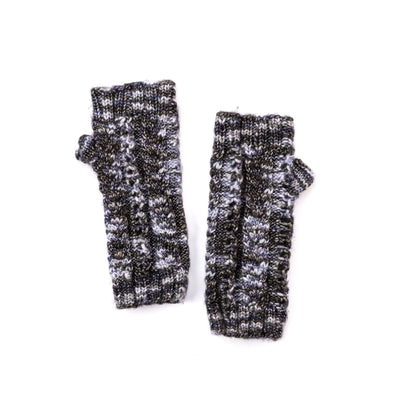 Caron Pearly Palms Knit Fingerless Gloves Caron Pearly Palms Knit Fingerless Gloves