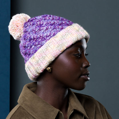 Caron Gleamridge Knit Hat Version 1