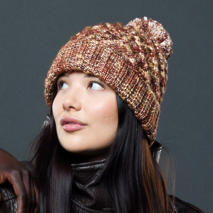 Caron Gleamridge Knit Hat Version 2