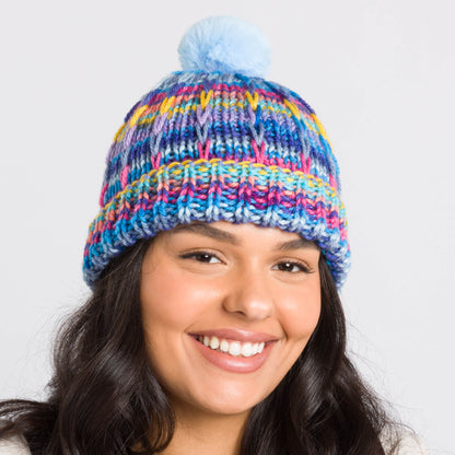 Caron Ridged Stripes Knit Hat Caron Ridged Stripes Knit Hat