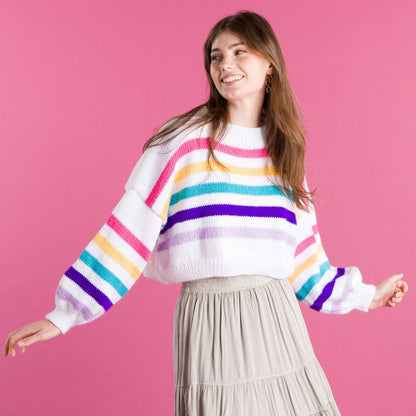 Caron Dropped & Cropped Knit Pullover Caron Dropped & Cropped Knit Pullover