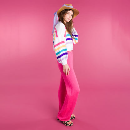 Caron Dropped & Cropped Knit Pullover Caron Dropped & Cropped Knit Pullover