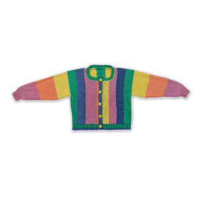 Caron Cakes Sideways Knit Striped Cardigan Caron Cakes Sideways Knit Striped Cardigan