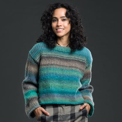 Caron Cropped Stripy Sweater Caron Cropped Stripy Sweater