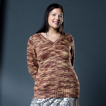 Caron Gilded Knit V-Neck Pullover Caron Gilded Knit V-Neck Pullover