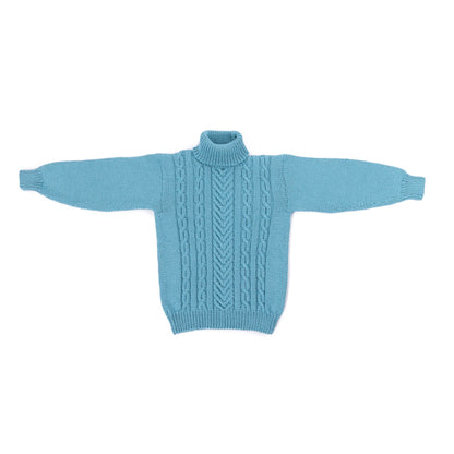 Caron Knit Cabled Pullover Moonstone