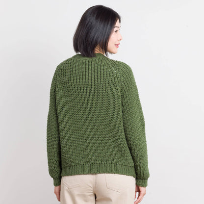 Caron Shake It Up Rib Knit Cardigan Peridot