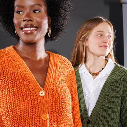 Caron Shake It Up Rib Knit Cardigan All Variants