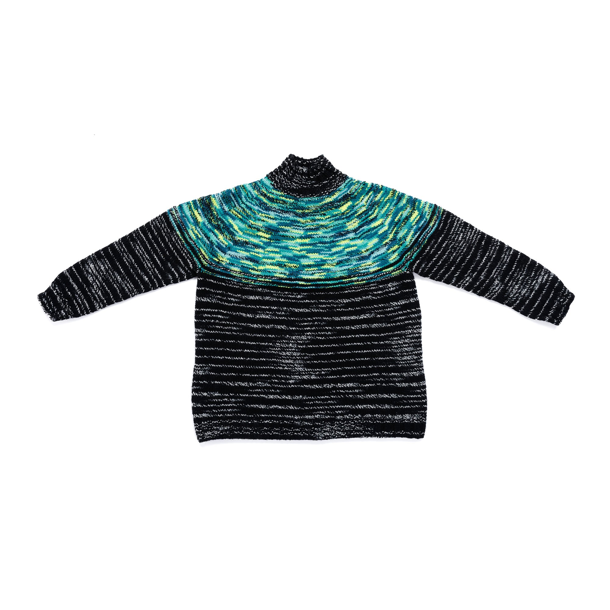 Free Intermediate Caron Smash Colors Knit Yoke Sweater Pattern