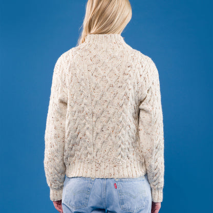 Caron Floral Medallions Knit Pullover Caron Floral Medallions Knit Pullover