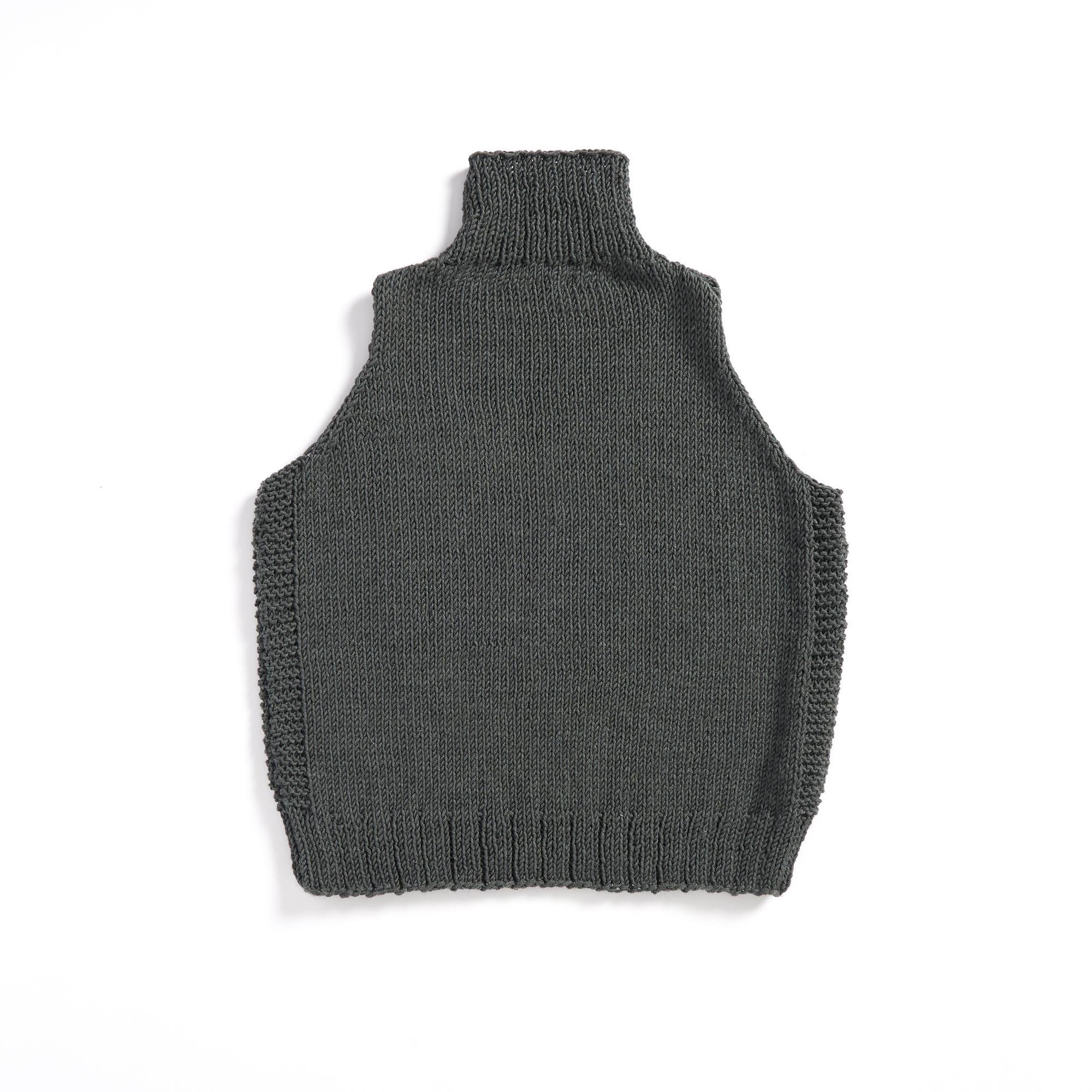 Free Easy Caron Simply Me Knit Mockneck Vest Pattern | Yarnspirations