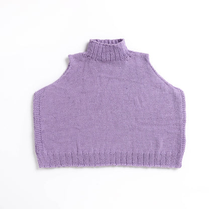 Caron Simply Me Knit Mockneck Vest Dusted Lilac
