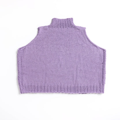Caron Simply Me Knit Mockneck Vest Dusted Lilac