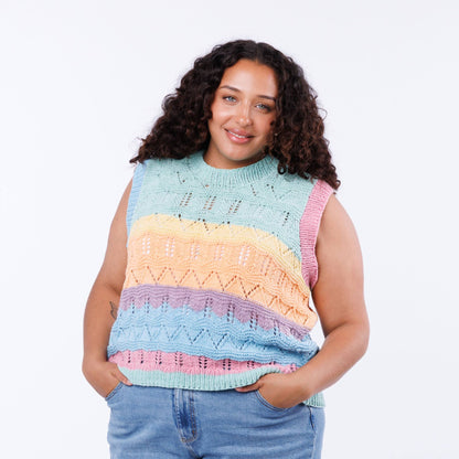 Caron Lacy Knit Vest Caron Lacy Knit Vest