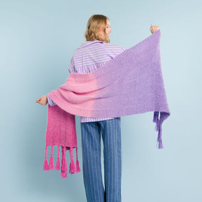 Caron Braided Fringe Knit Blanket Scarf Caron Braided Fringe Knit Blanket Scarf