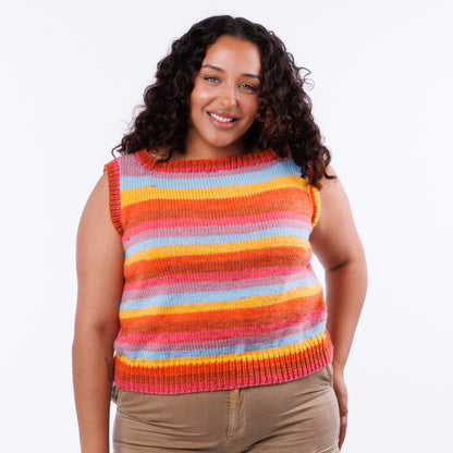 Caron Knit Striped Right Vest Caron Knit Striped Right Vest