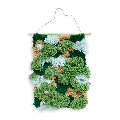 Caron Craft Latch Hook Mossy Wall Hanging Craft Hanging made in Caron One Pound Yarn