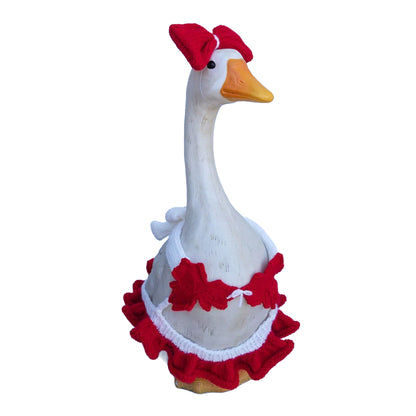 Red Heart Knit Porch Goose Maple Leaf Bikini Red Heart Knit Porch Goose Maple Leaf Bikini