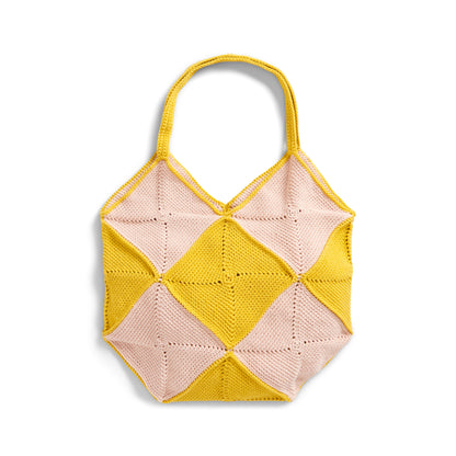 Caron Checkered Squares Crochet Bag Crochet Bag made in Caron Yarn