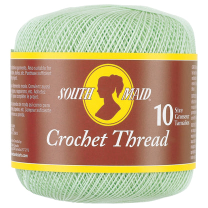 South Maid Crochet Thread, Size 10 - Clearance Items Mint Green