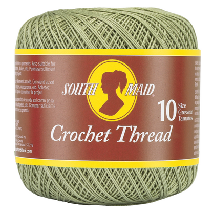 South Maid Crochet Thread, Size 10 - Clearance Items Frosty Green