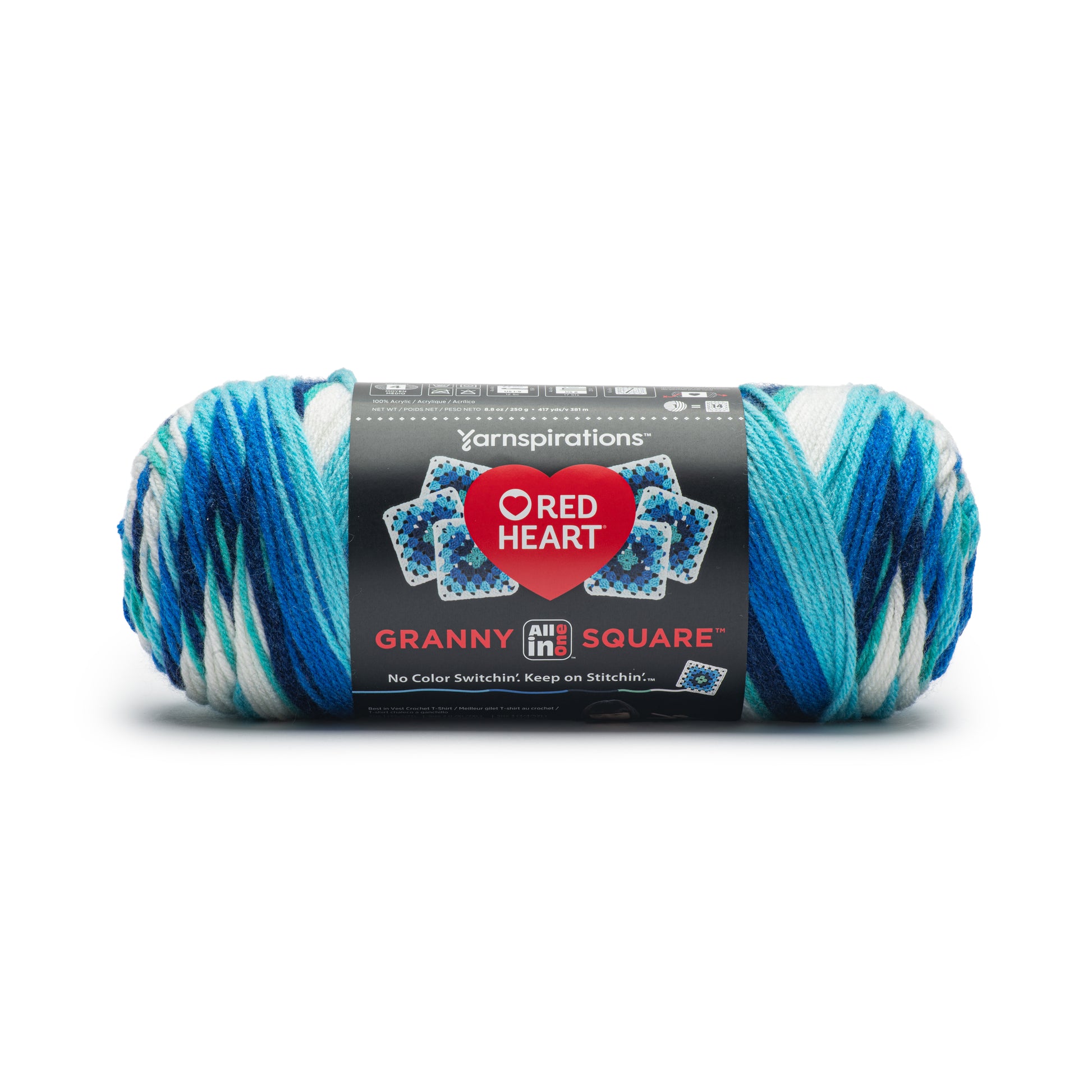Red Heart All In One Granny Square Yarn (250g/8.8oz) Soft  White - Frigid