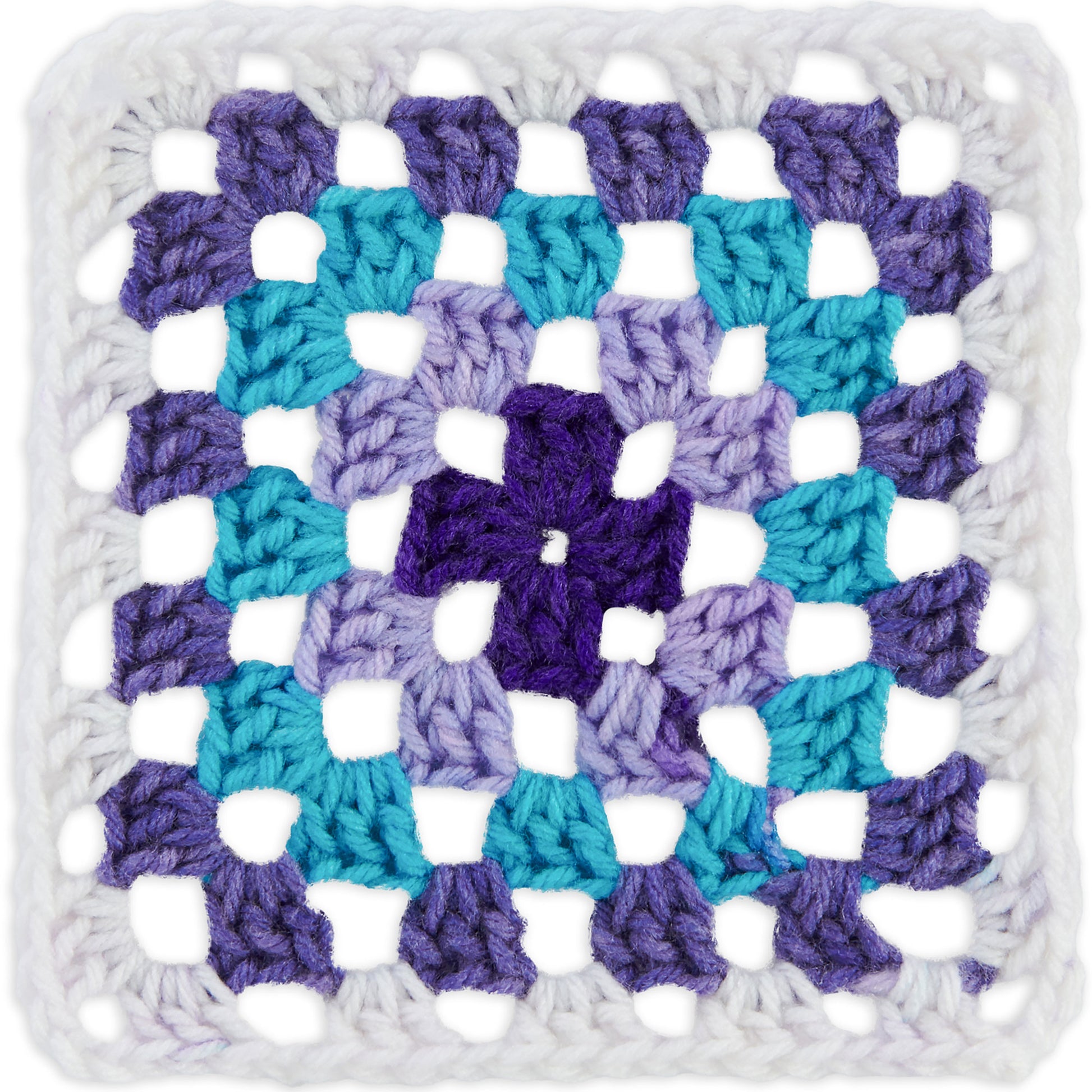 Red Heart All In One Granny Square Yarn (250g/8.8oz) Soft White - Amethyst