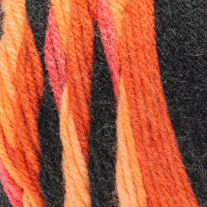 Red Heart All In One Granny Square Yarn (250g/8.8oz) Black - Tangerine Dream