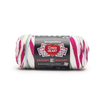 Red Heart All In One Granny Square Yarn (250g/8.8oz) Soft White - Strawberry Delight