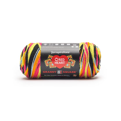 Red Heart All In One Granny Square Yarn (250g/8.8oz) Black - Spicy Lime