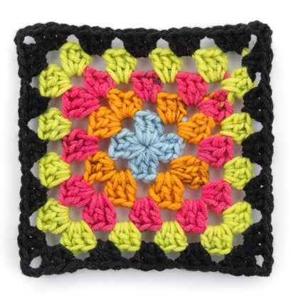 Red Heart All In One Granny Square Yarn (250g/8.8oz) Black - Spicy Lime
