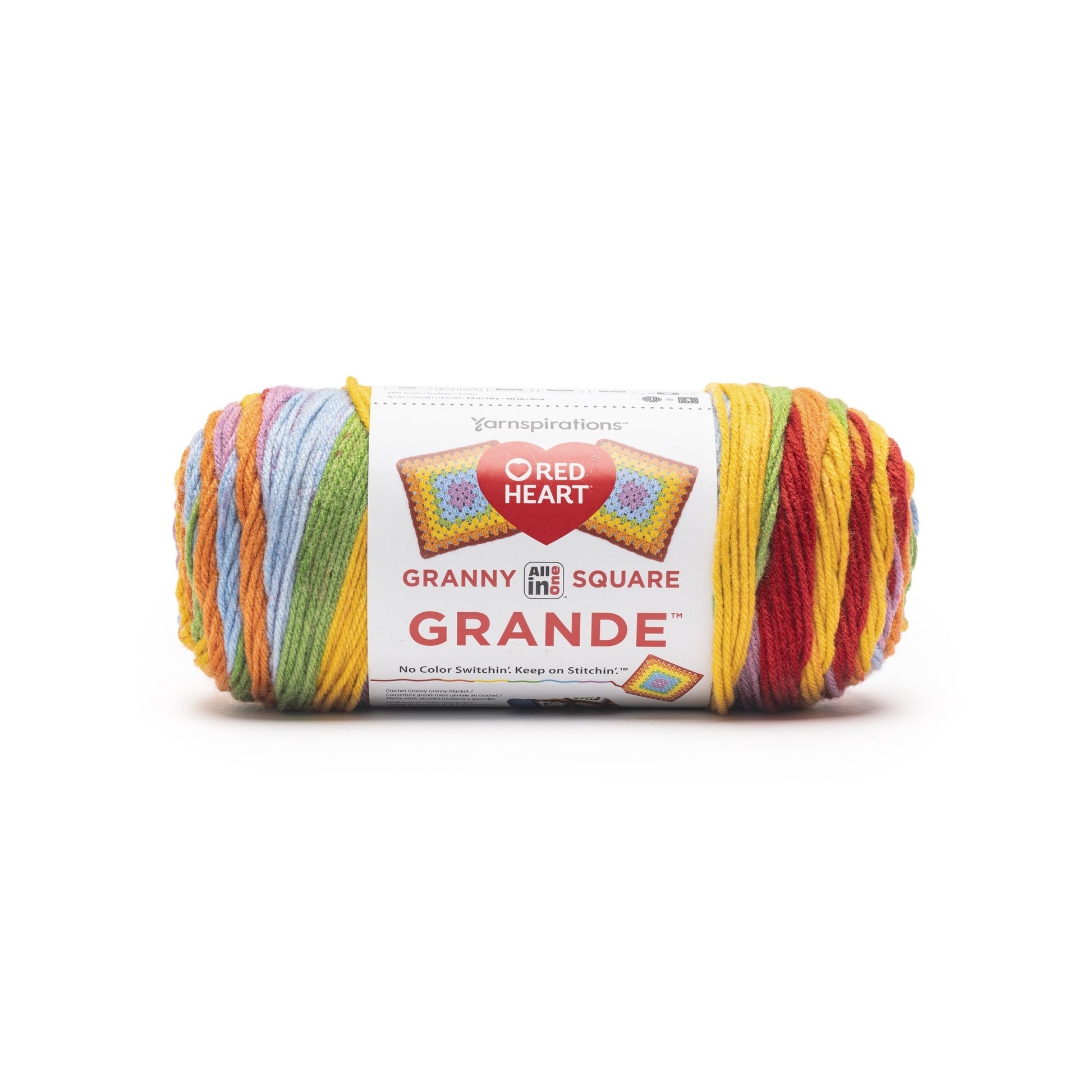 Red Heart All In One Granny Square Grande Yarn (250g/8.8oz)
