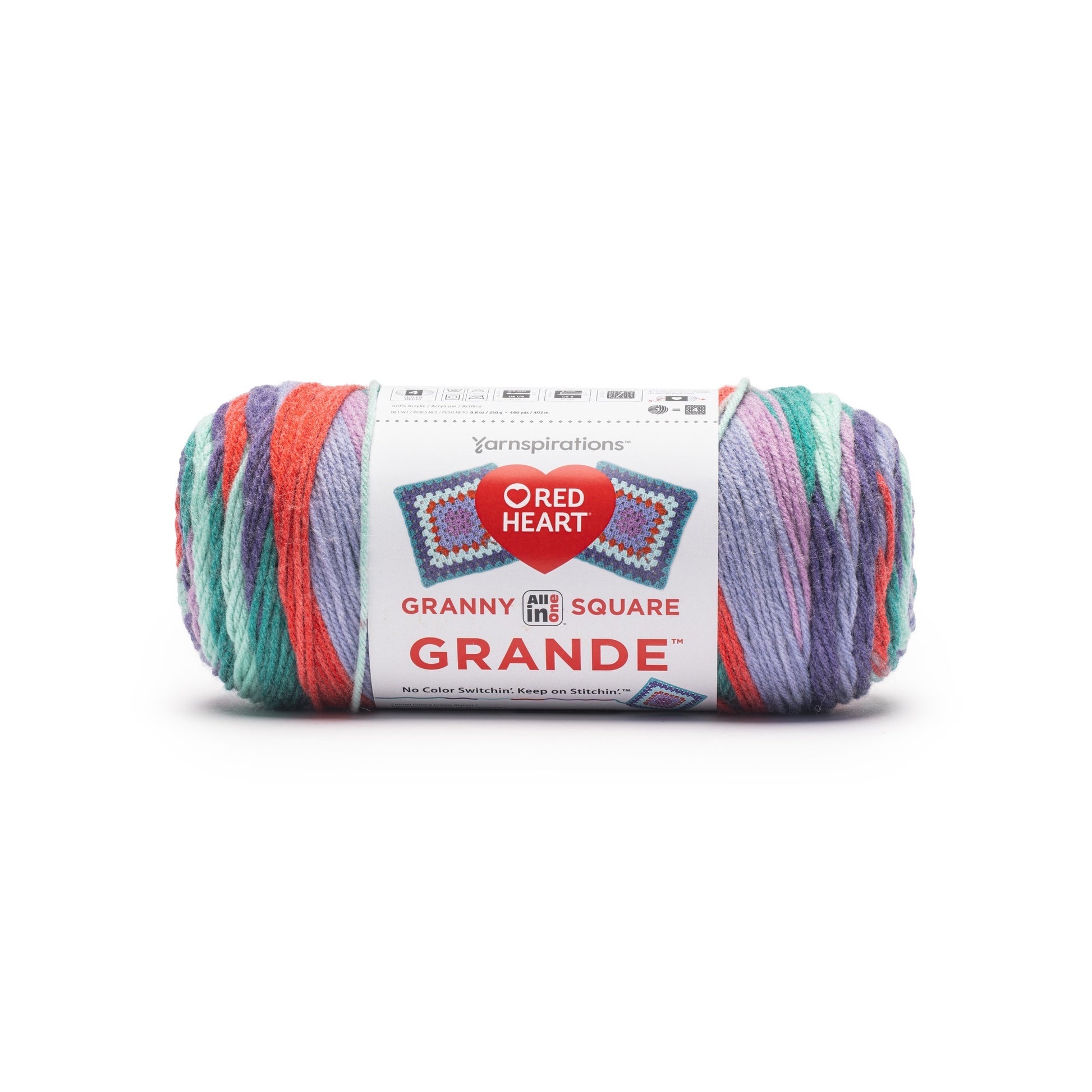 Red Heart All In One Granny Square Grande Yarn (250g/8.8oz)