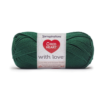 Red Heart With Love Low Pill Yarn (100g/3.5oz) Forest Green