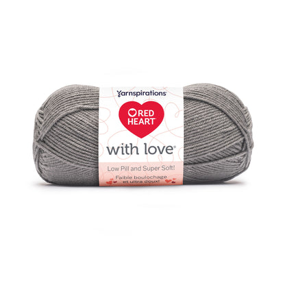 Red Heart With Love Low Pill Yarn (100g/3.5oz) Gray