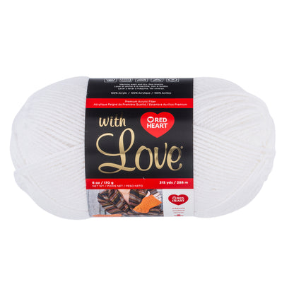 Red Heart With Love Yarn (170g/4.5oz) - Discontinued Shades White