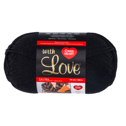 Red Heart With Love Yarn (170g/4.5oz) - Discontinued Shades Black