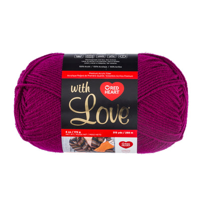 Red Heart With Love Yarn (170g/4.5oz) - Discontinued Shades Boysenberry