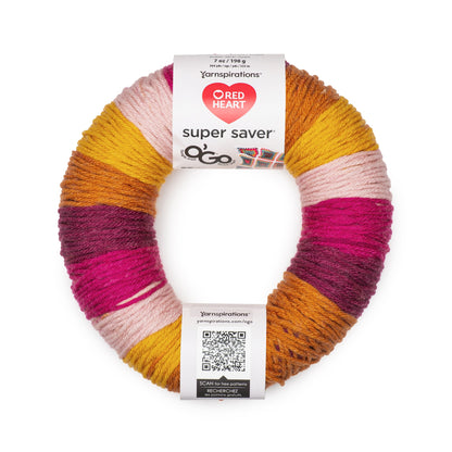 Red Heart Super Saver O'Go Yarn - Discontinued Shades Pink And Gold