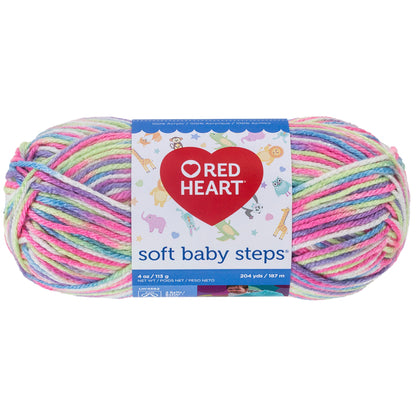 Red Heart Soft Baby Steps Yarn - Discontinued Shades Giggle Print